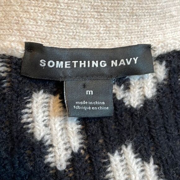 Something Navy Leopard Print Cardigan Sweater M - Picture 5 of 7